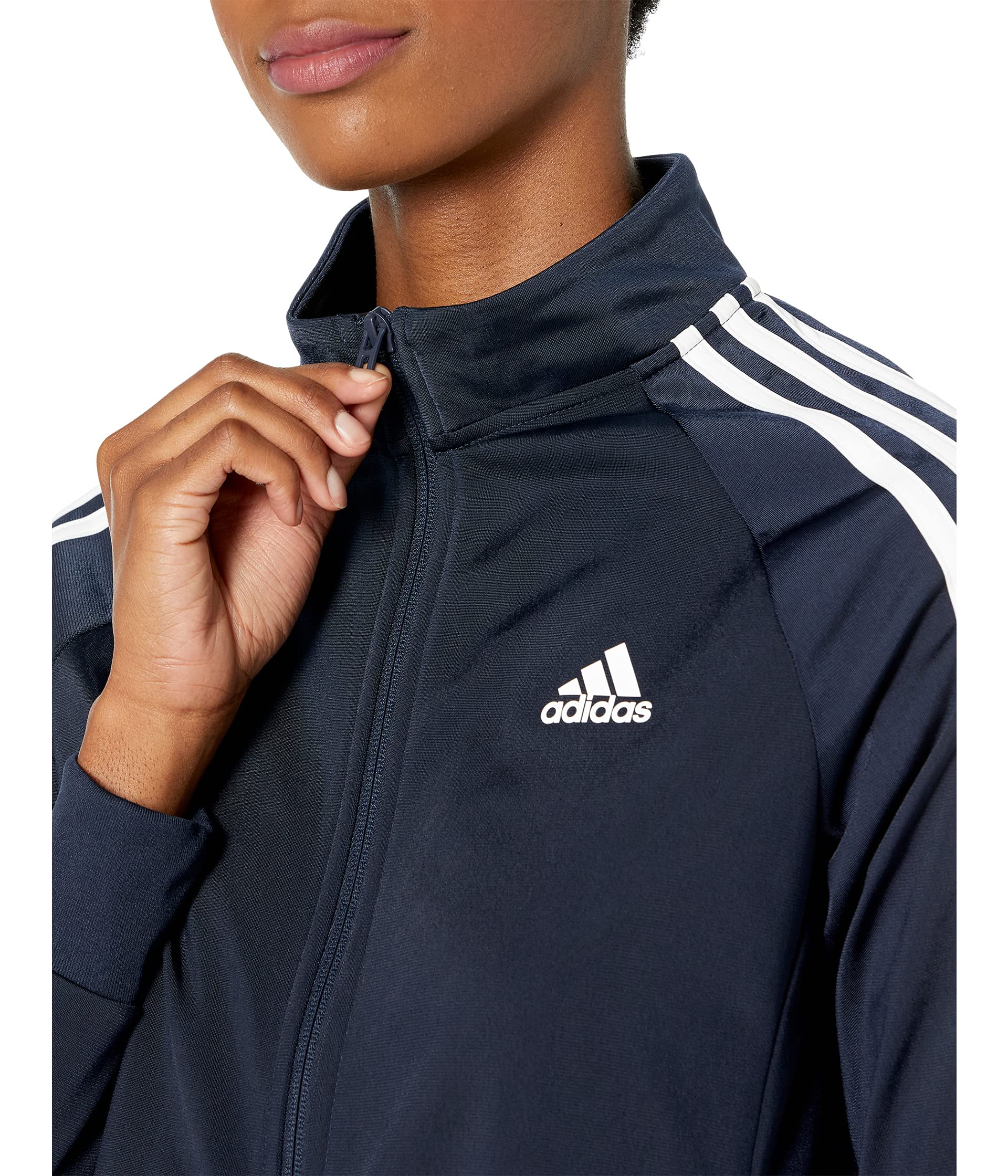 adidas womens Essentials Warm-up Slim 3-stripes Track Top