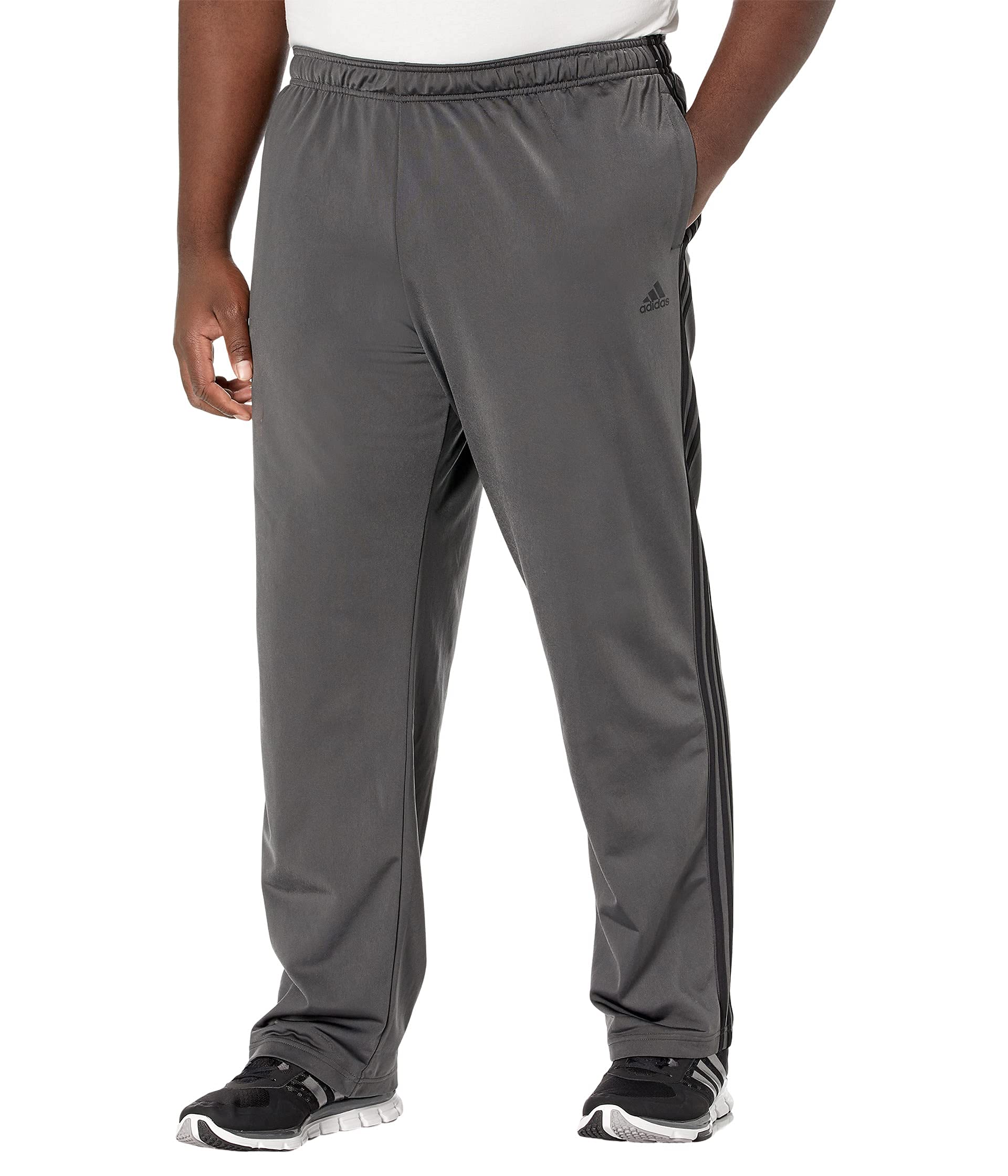 adidas Men's Essentials Warm-up Open Hem 3-stripes Tracksuit Bottoms