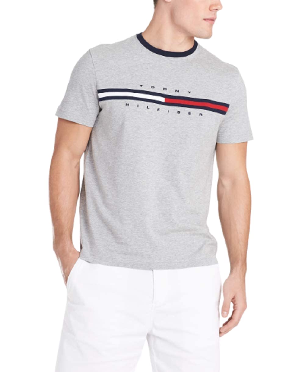 Tommy Hilfiger Men's Short Sleeve Signature Stripe T-Shirt