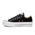 Converse Women's Lift Canvas Low Top Sneaker, Black/White/White, 7 M US