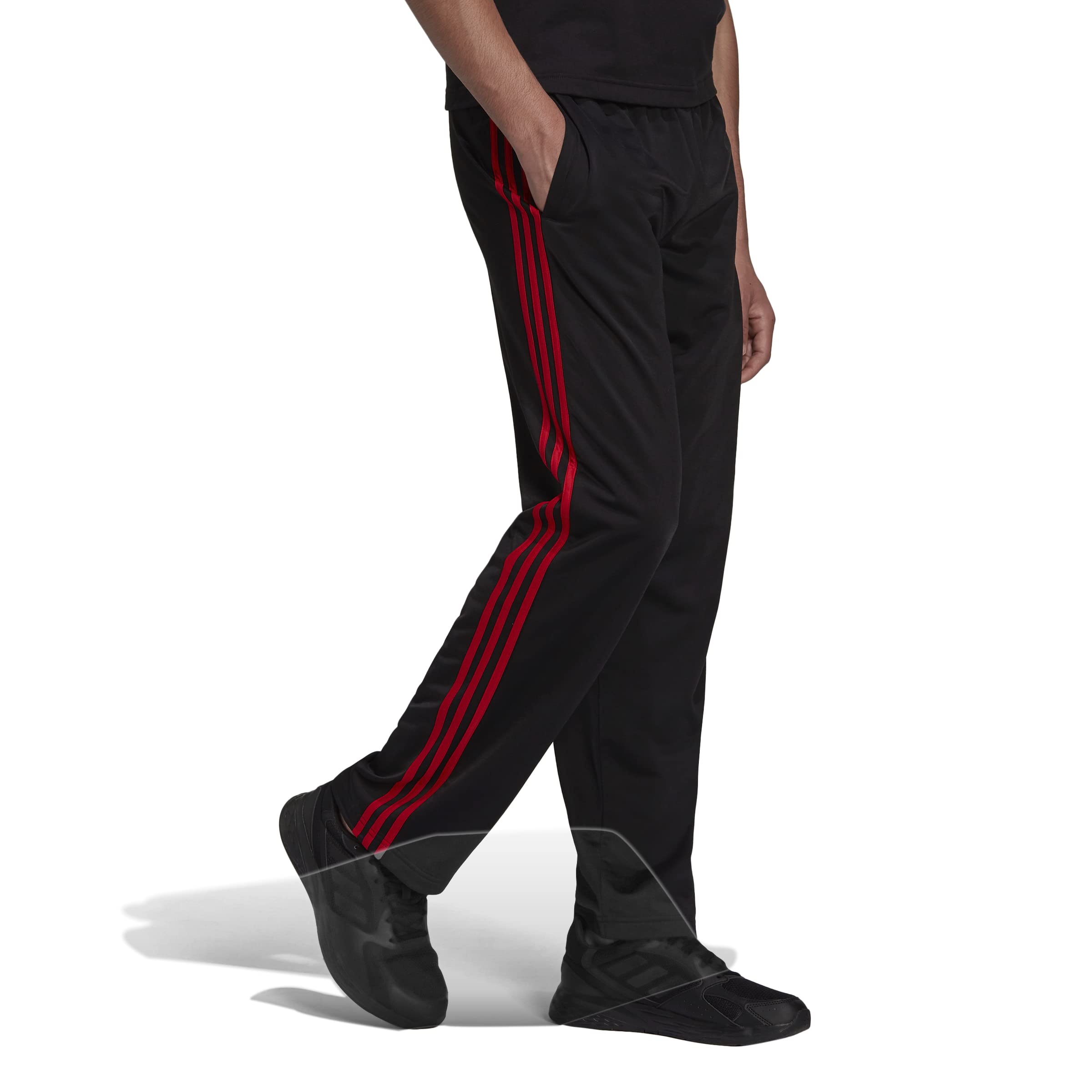 adidas Men's Essentials Warm-up Open Hem 3-stripes Tracksuit Bottoms