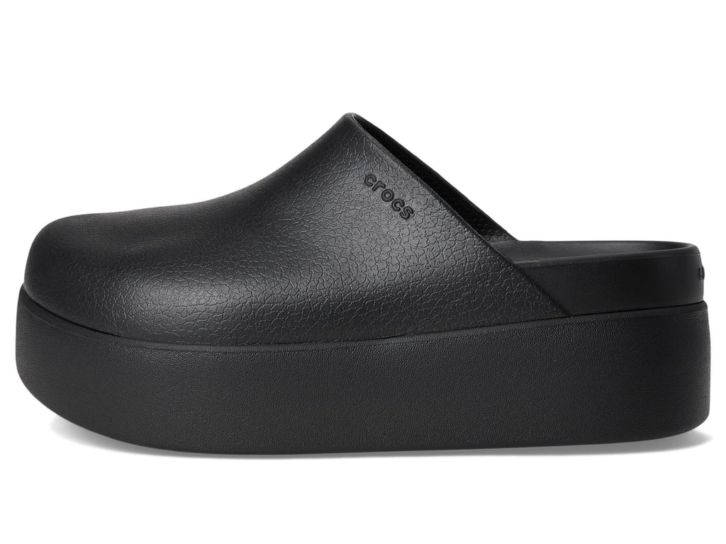 Crocs, Womens, Dylan Platform Clog, Mule Platform Shoes, Black, 8, M