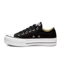 Converse Women's Lift Canvas Low Top Shoe, Black/White/White, 10 M US