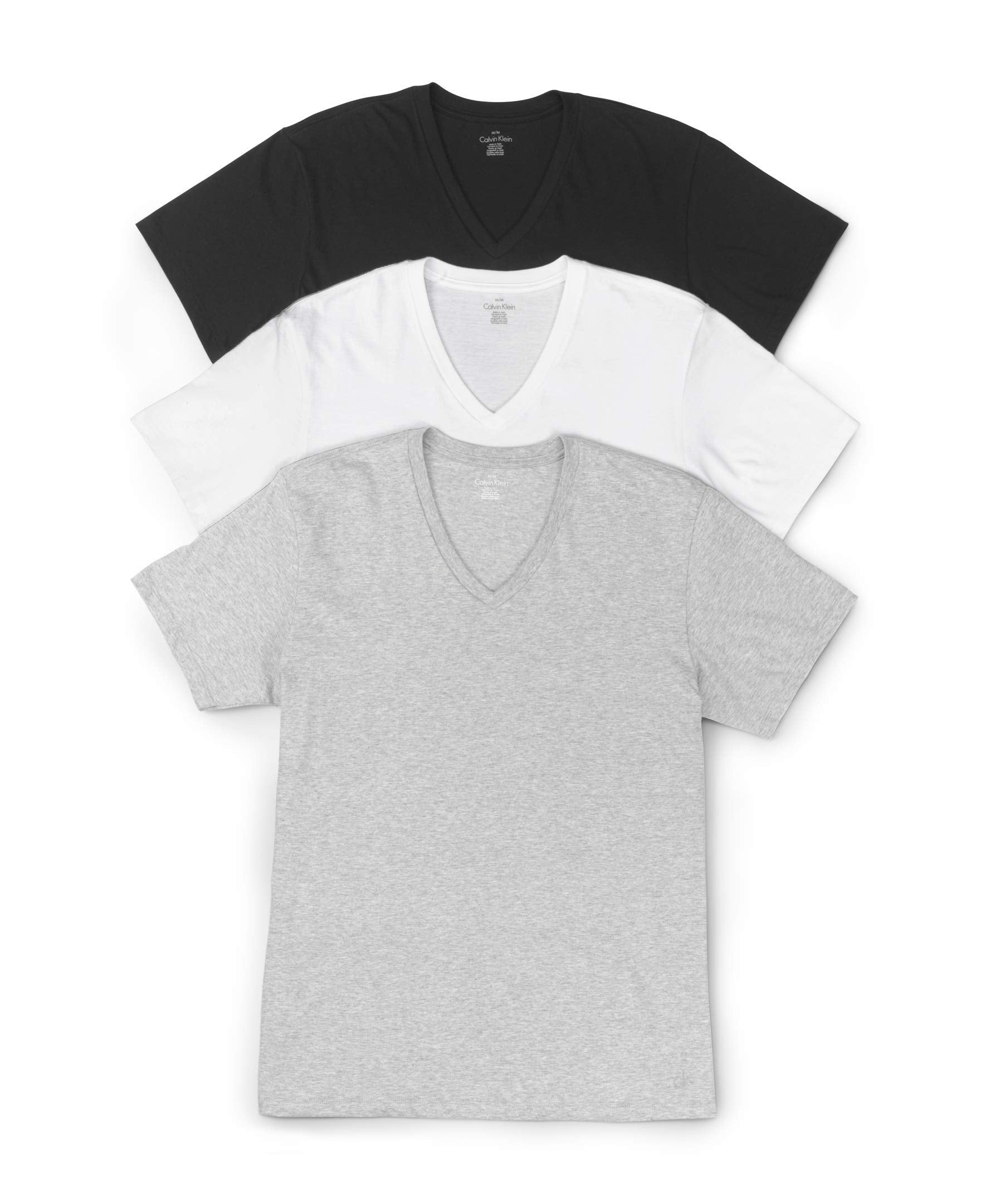 Calvin Klein Mens Cotton Multipack V Neck T-Shirts