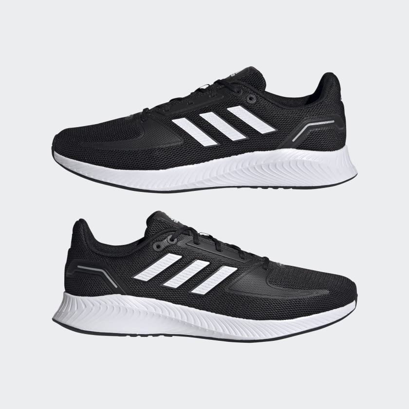 adidas mens Runfalcon 2.0 Running Shoe, Black/White/Grey, 11.5 US