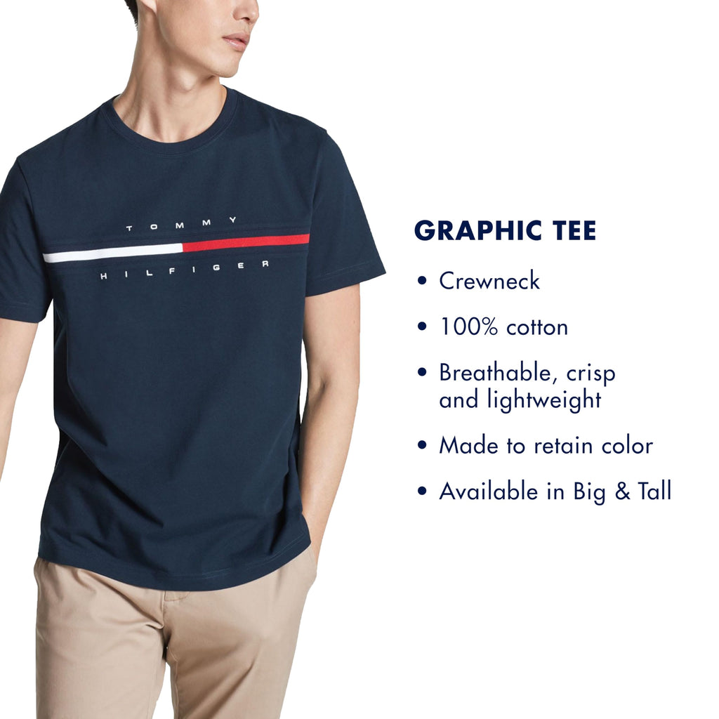 Tommy Hilfiger Men's Short Sleeve Signature Stripe T-Shirt