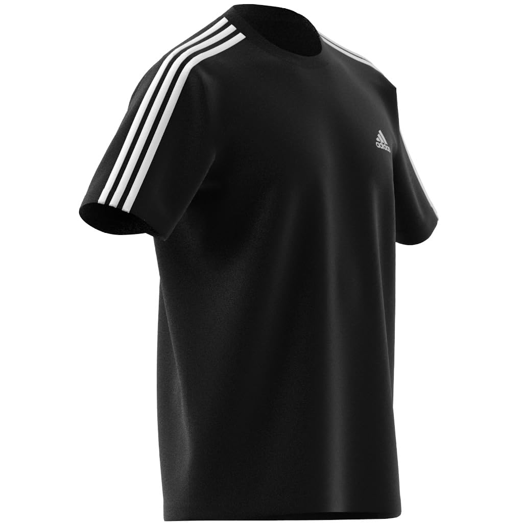 adidas Mens 3S Sj Crew Neck Short Sleeve Casual Tops Casual - Grey