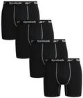 Reebok Mens Boxer Briefs - 4 Pack Stretch Performance Moisture Wicking Mens Underwear Boxers with Contour Pouch (Sizes: S-XL)