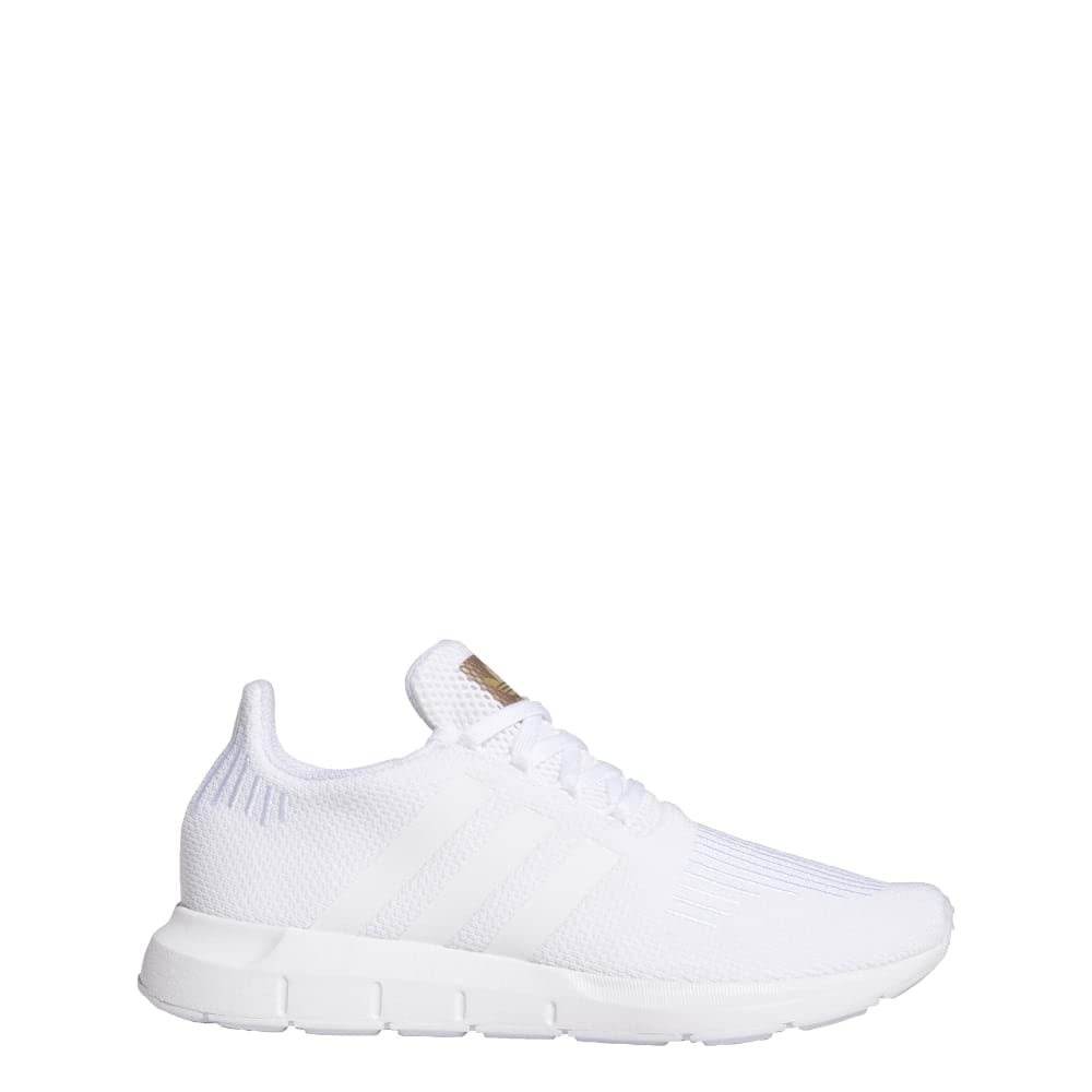 adidas Women's Swift Run Shoes, White/White/Copper Metallic, 7