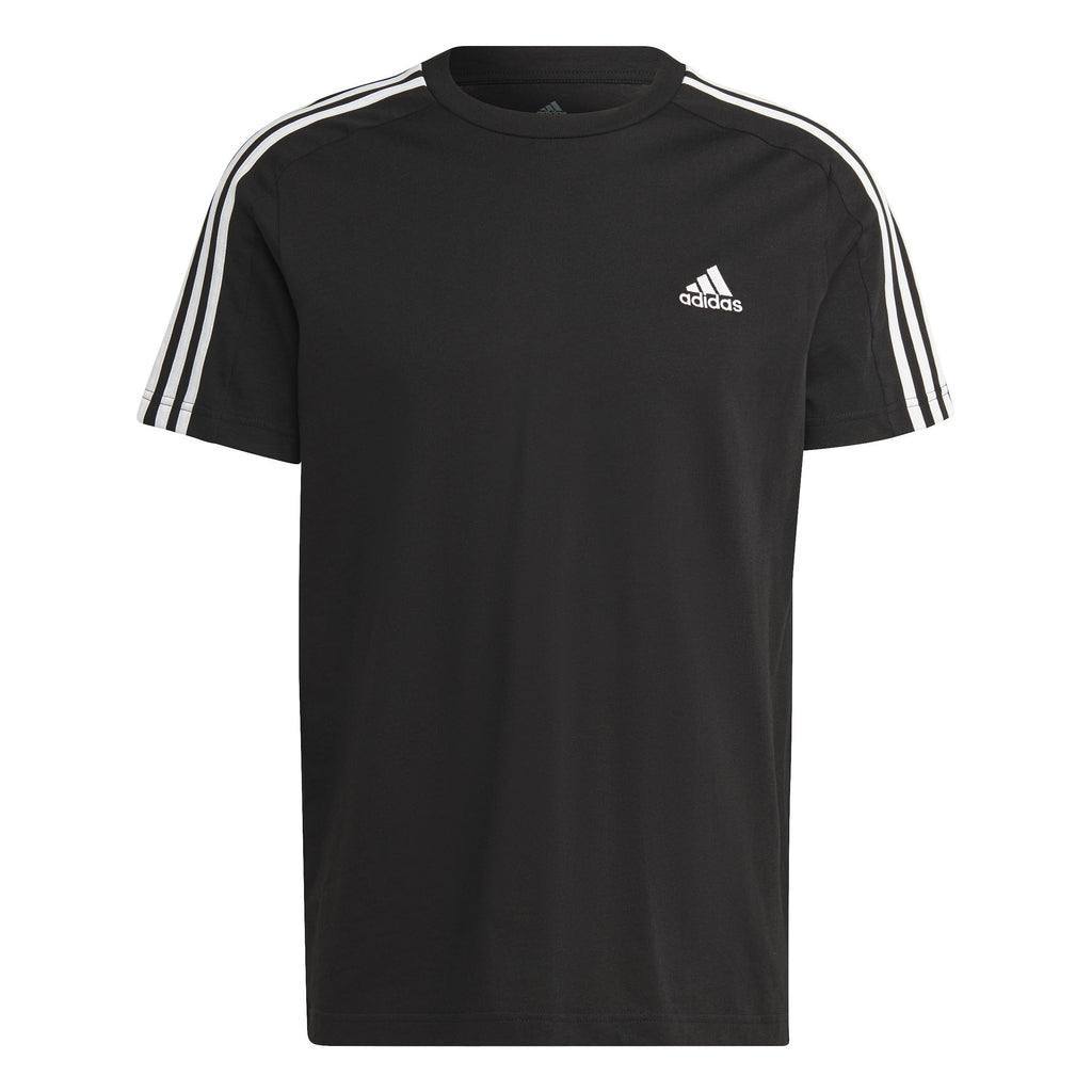 adidas Mens 3S Sj Crew Neck Short Sleeve Casual Tops Casual - Grey