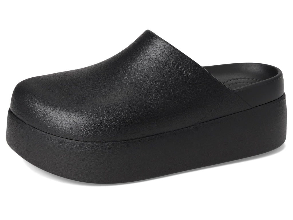 Crocs, Womens, Dylan Platform Clog, Mule Platform Shoes, Black, 9, M