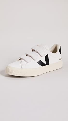 Veja Women's Recife Logo Sneakers, Extra White/Black, 7 Medium US