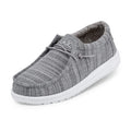 HEYDUDE Wally Toddler Washed Canvas | Boy's Loafers | Boy's Slip On Shoes | Comfortable & Light Weight