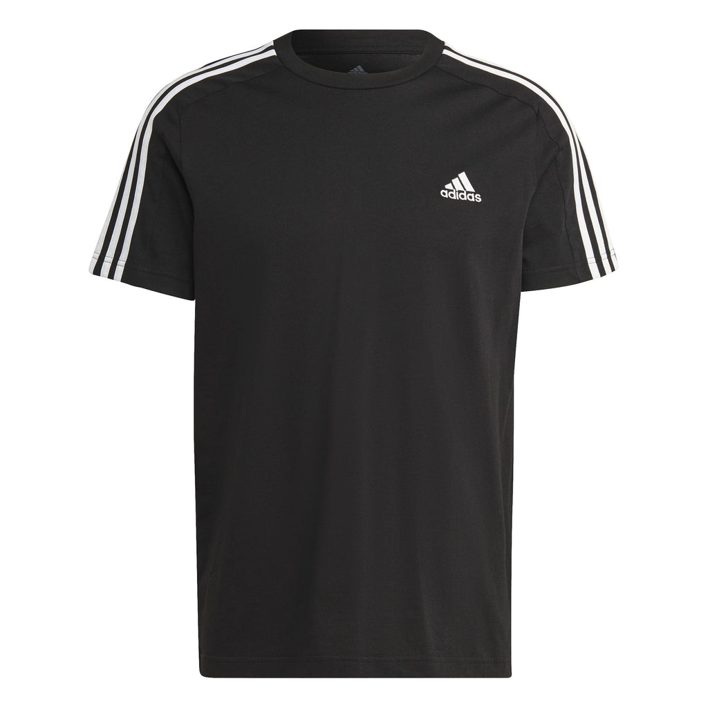 adidas Mens 3S Sj Crew Neck Short Sleeve Casual Tops Casual - Grey