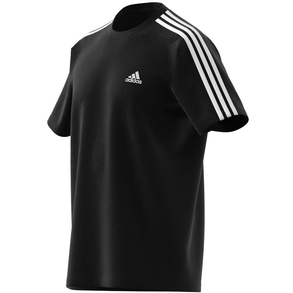 adidas Mens 3S Sj Crew Neck Short Sleeve Casual Tops Casual - Grey