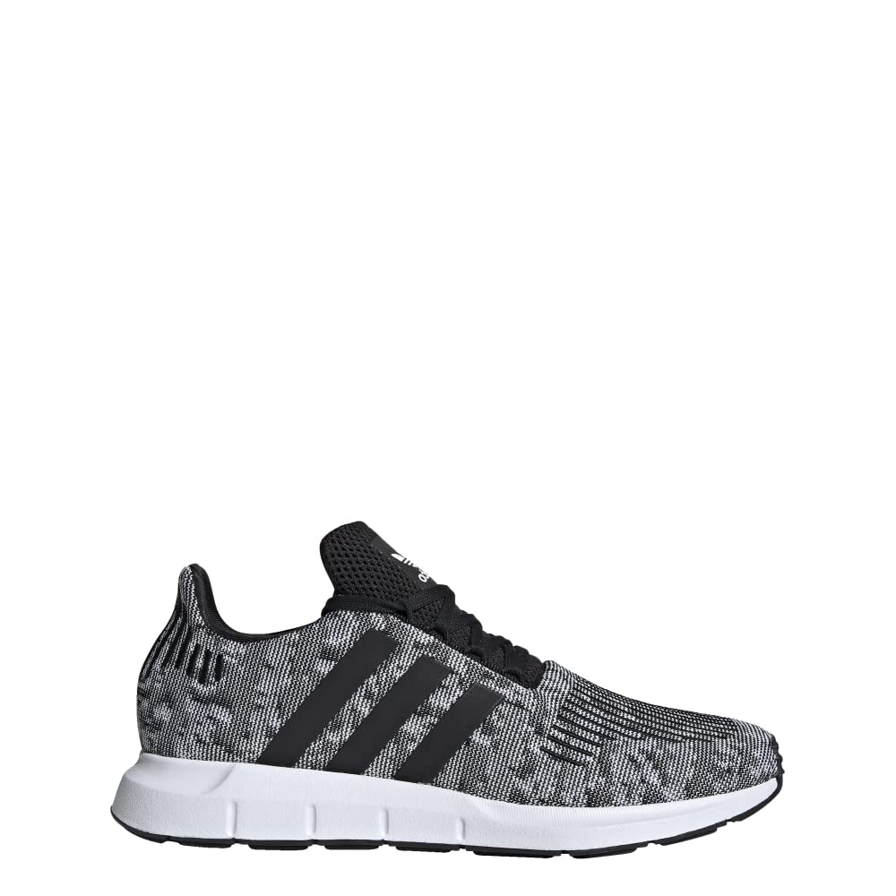 adidas Men's Swift Run Sneaker, Core White/Core White/Black, 10