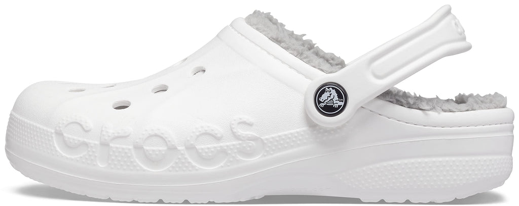 Crocs Baya Lined Clog White/Light Grey Men's 9, Women's 11 Medium