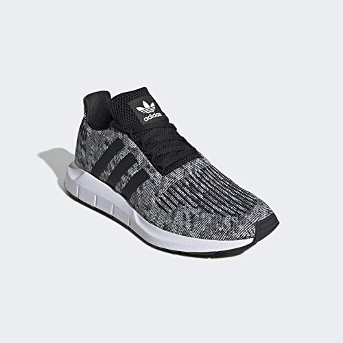 adidas Men's Swift Run Sneaker, Core White/Core White/Black, 9