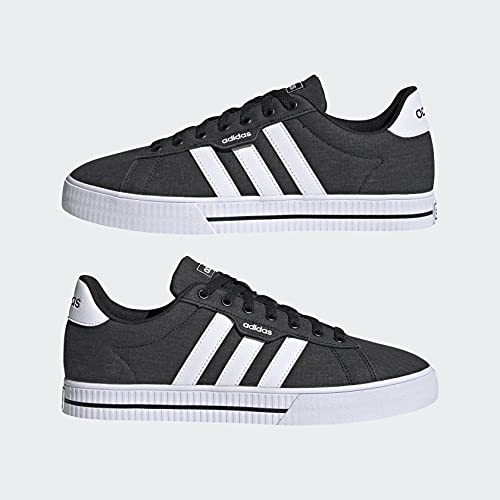 adidas Men's Daily 3.0 Skate Shoe, Core Black/Cloud White/Core Black, 13