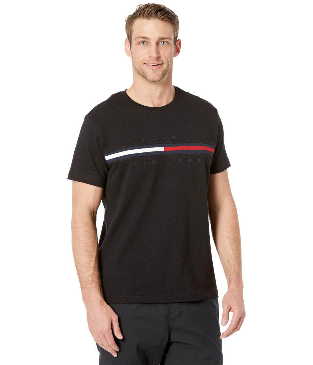 Tommy Hilfiger Men's Short Sleeve Signature Stripe T-Shirt