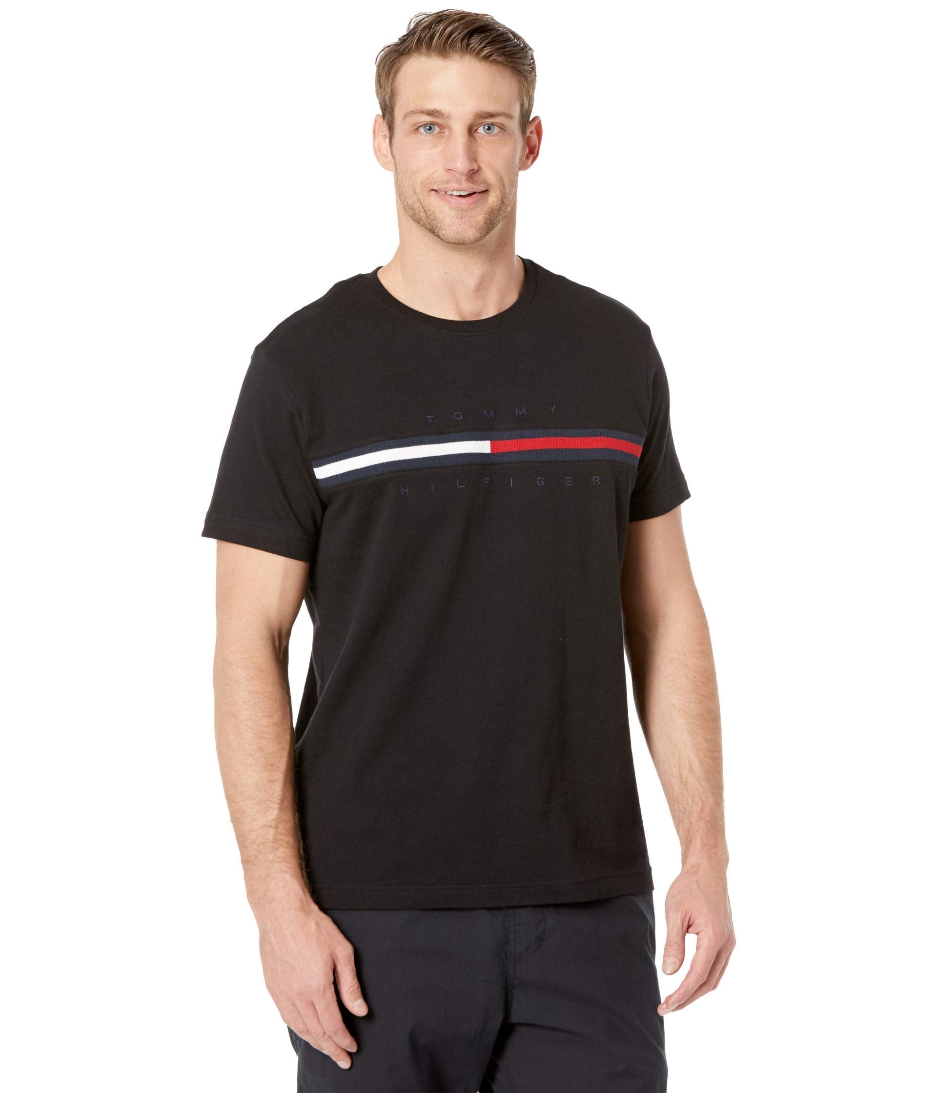 Tommy Hilfiger Men's Short Sleeve Signature Stripe T-Shirt