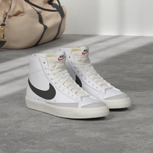 Nike Men's Basketball Shoes , White Black , 12 US