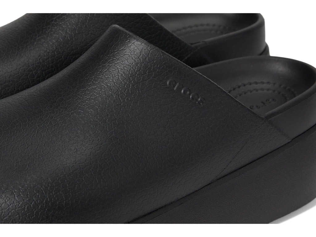 Crocs, Womens, Dylan Platform Clog, Mule Platform Shoes, Black, 8, M