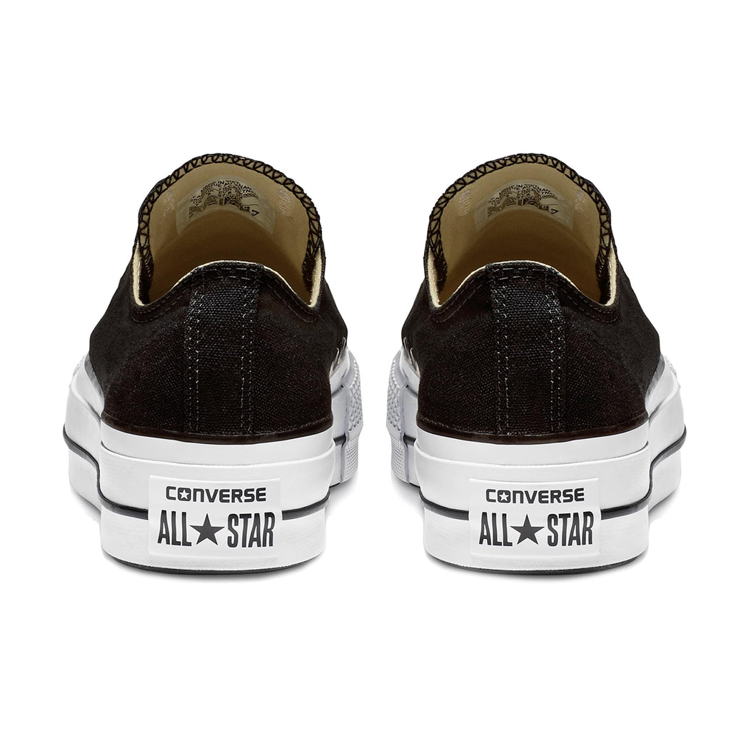 Converse Women's Lift Canvas Low Top Shoe, Black/White/White, 10 M US