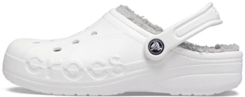 Crocs Baya Lined Clog White/Light Grey Men's 7, Women's 9 Medium
