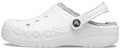 Crocs Baya Lined Clog White/Light Grey Men's 7, Women's 9 Medium