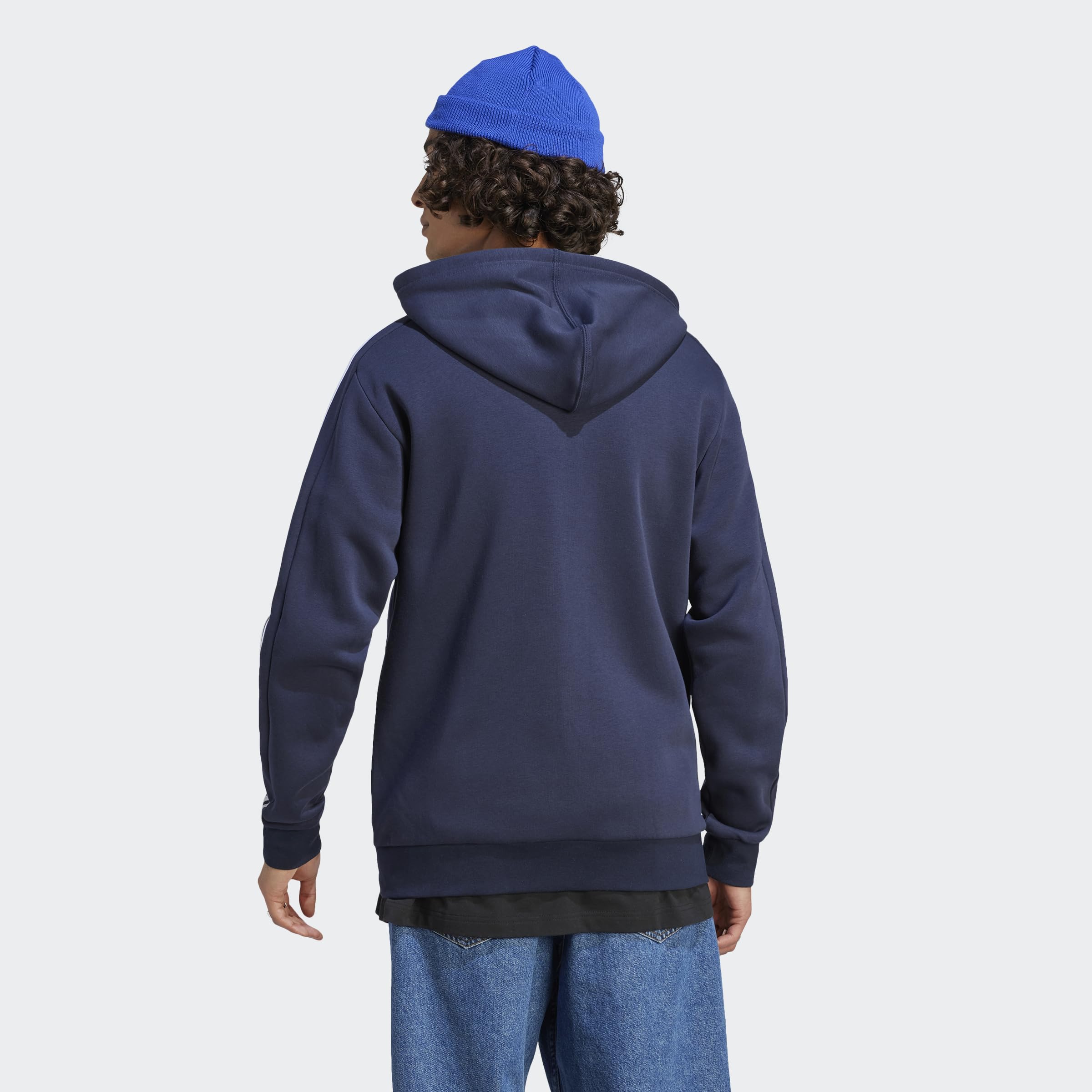 adidas mens Essentials 3-stripes Fleece Full Zip Hoodie