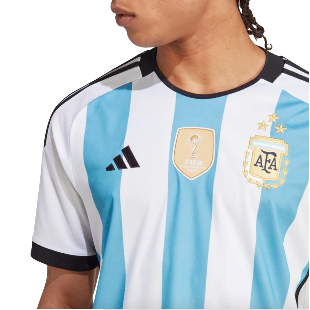 adidas Men's Soccer Argentina 3-Star Winners Home Jersey - Dress Like a Champion with Comfortable Fabric