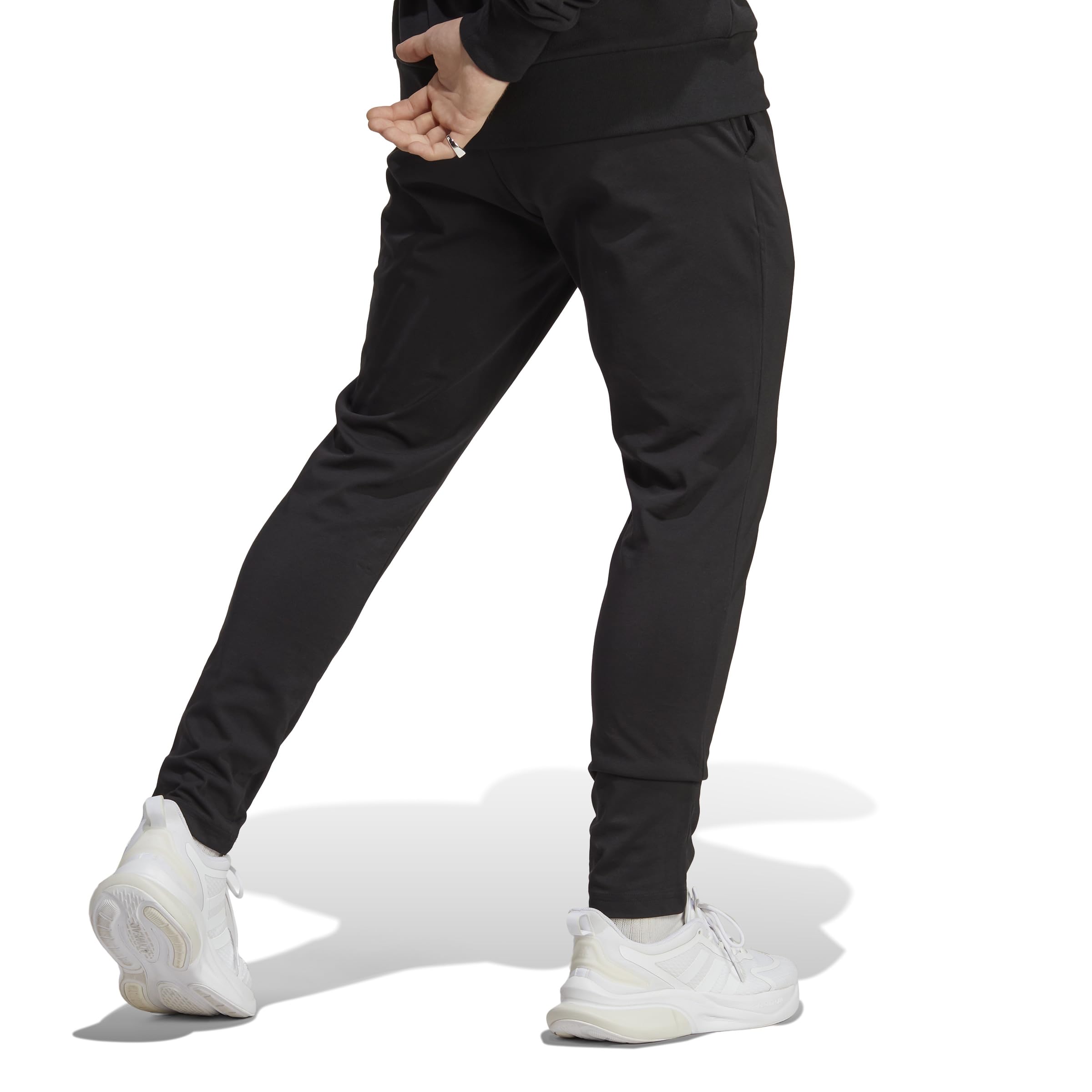 adidas Men's Essentials Single Jersey Tapered Open Hem Pants