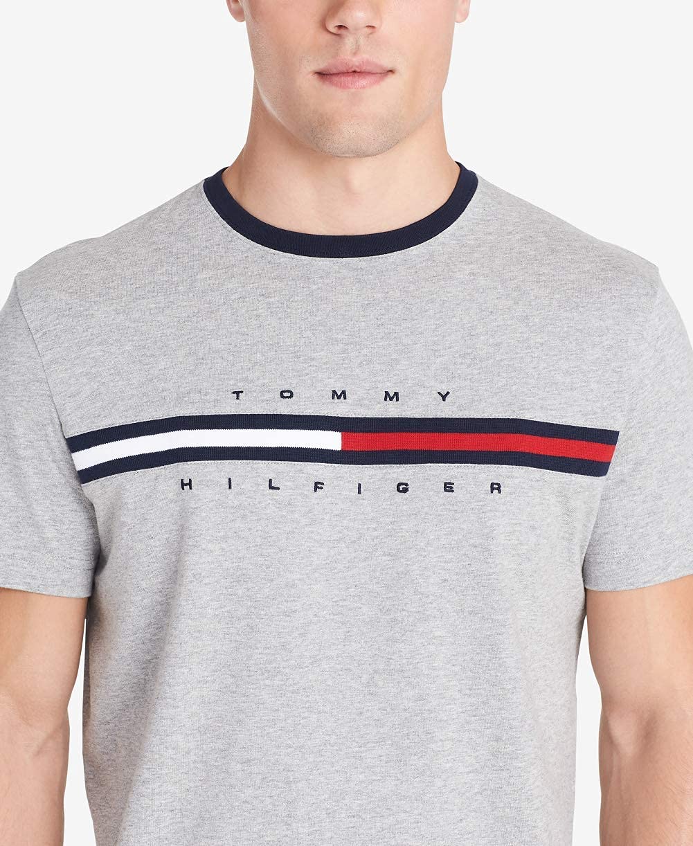 Tommy Hilfiger Men's Short Sleeve Signature Stripe T-Shirt